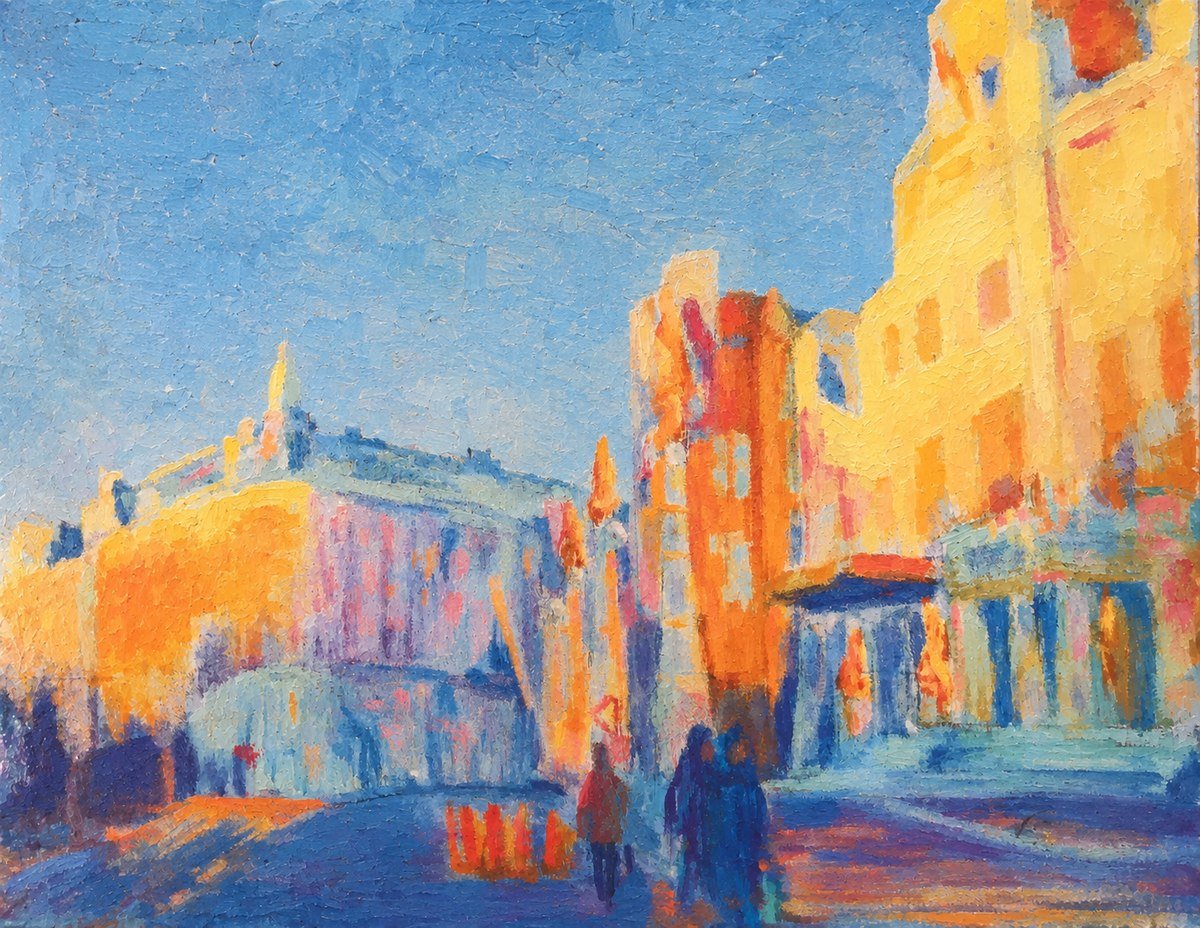 Teatro Dramaten Estocolmo, pintura de Teresa G. Justo