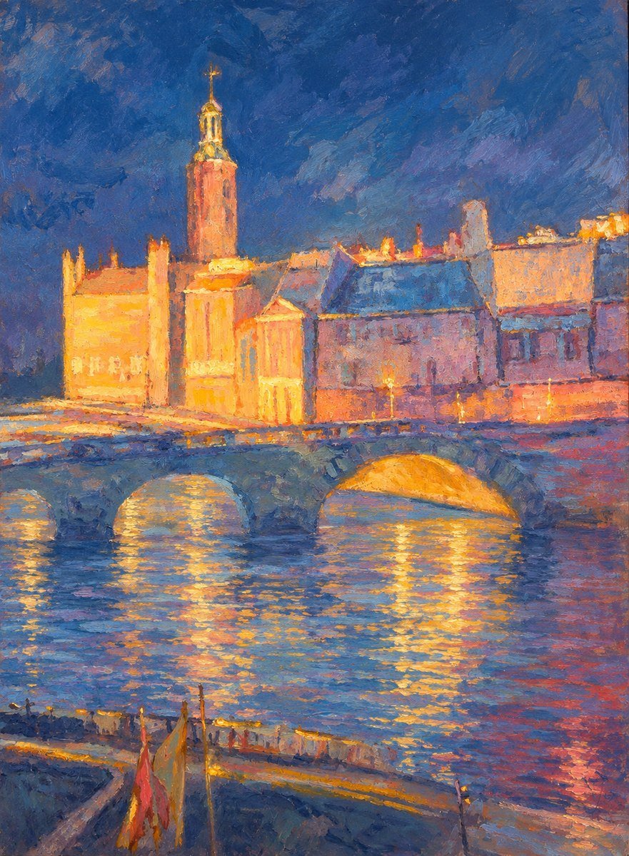 Ayuntamiento de Estocolmo, pintura de Teresa G. Justo